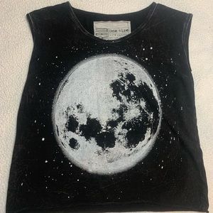 HANDMADE BLACK MOON UNISEX TEE ONE SIZE
